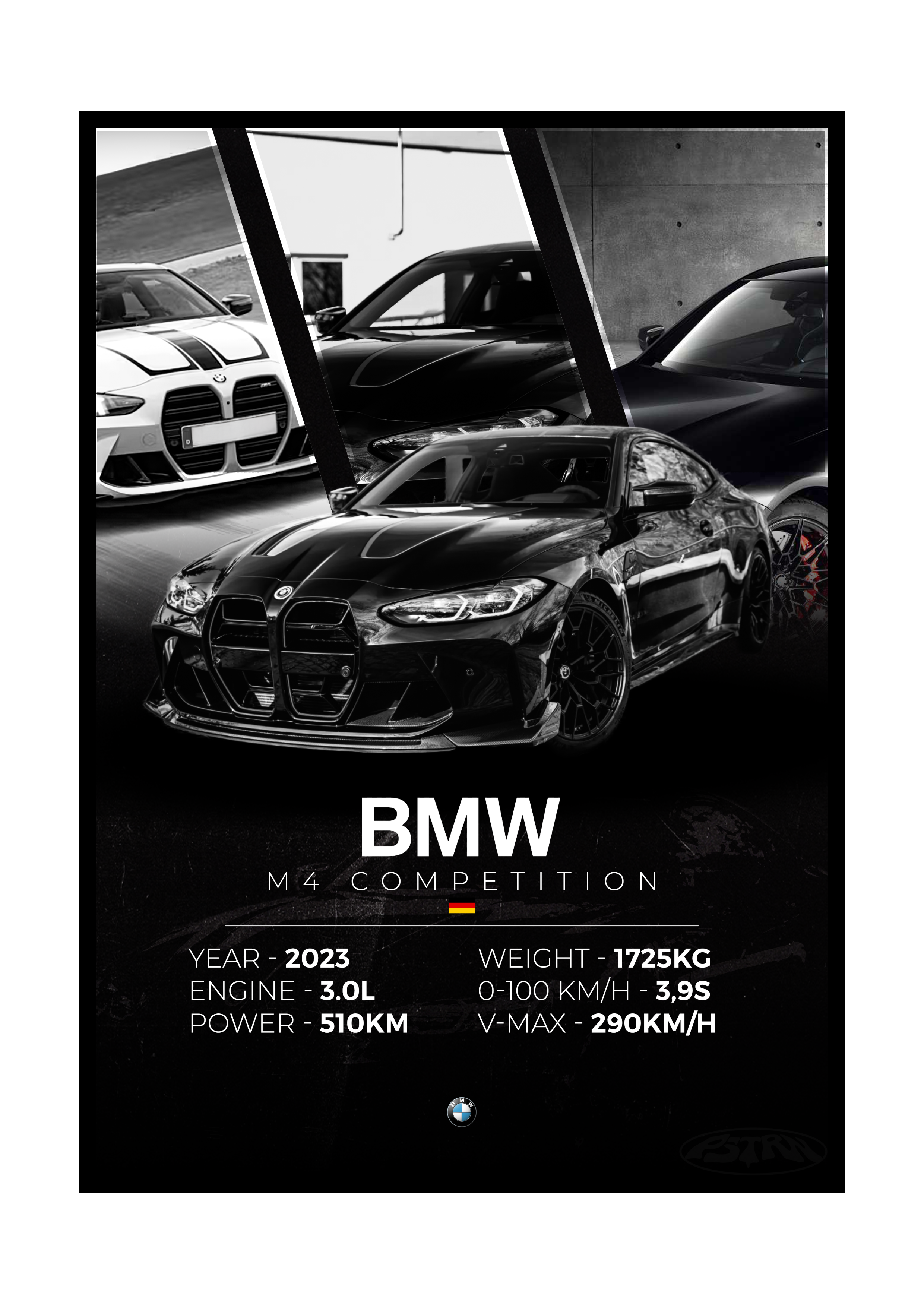PLAKAT BMW M4 COMPETITION