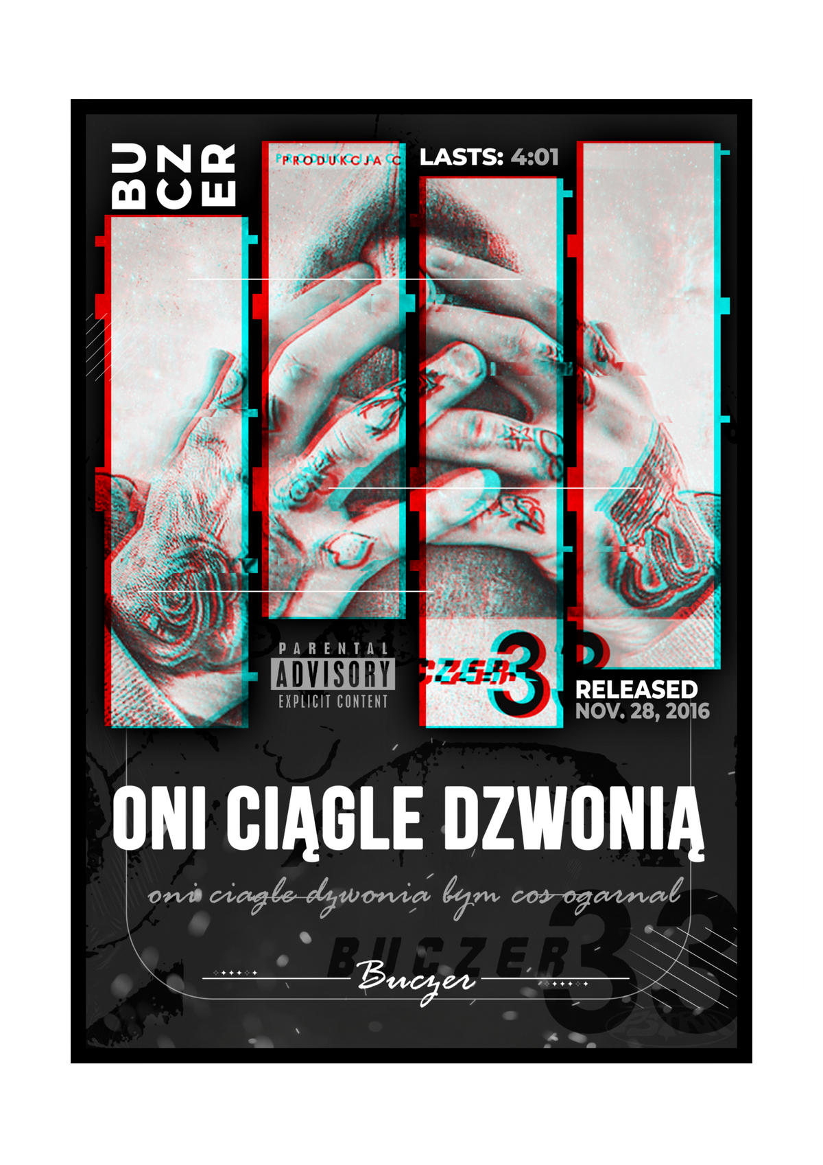 PLAKAT PIOSENKA "ONI CIĄGLE DZWONIĄ" BUCZER