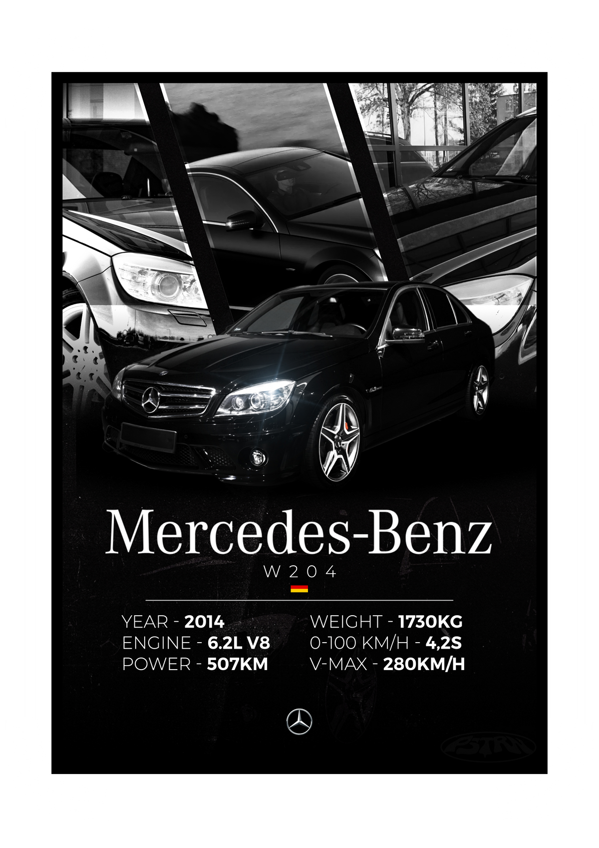 PLAKAT MERCEDES W204