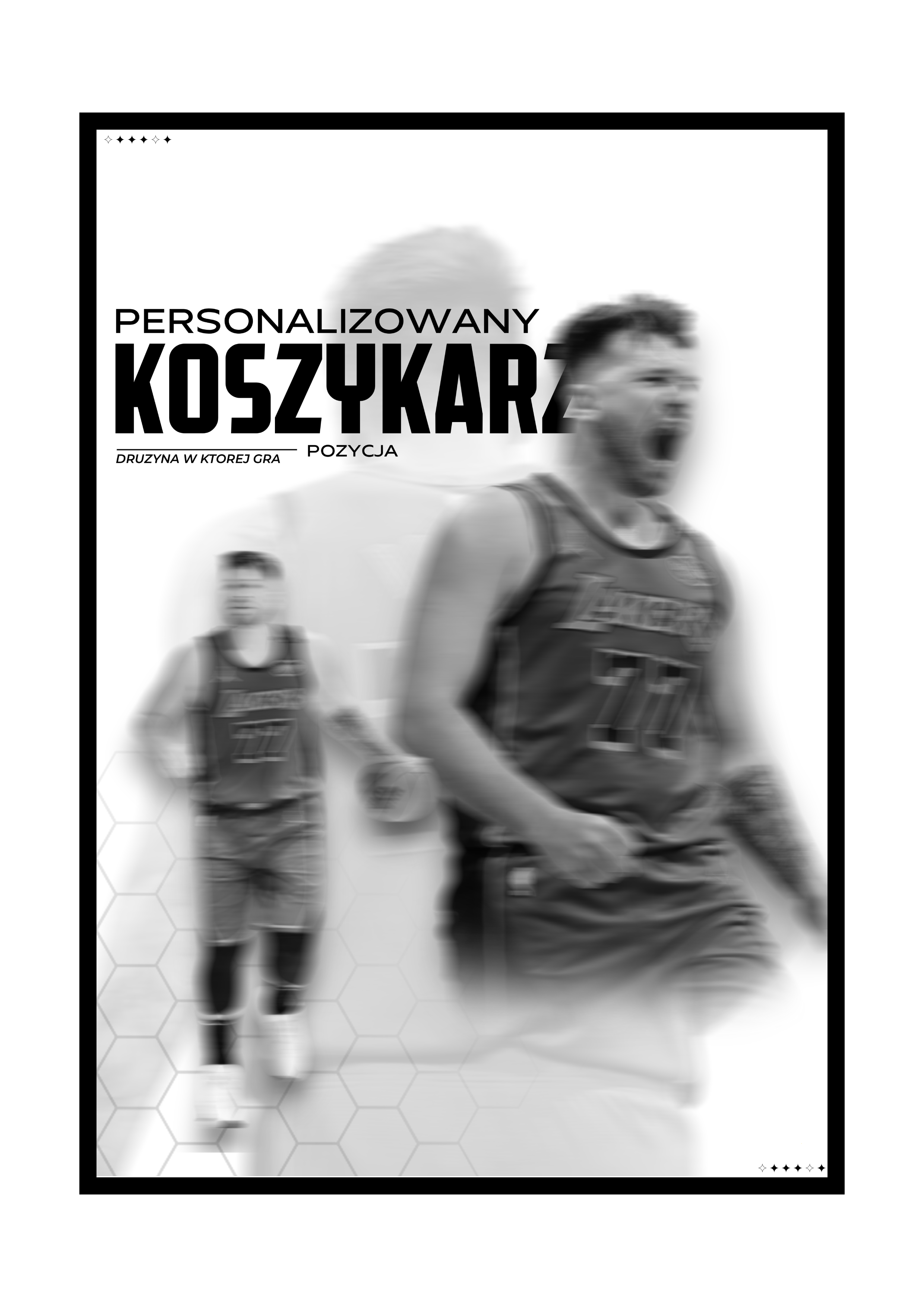 PERSONALIZOWANY PLAKAT WŁASNY KOSZYKARZ