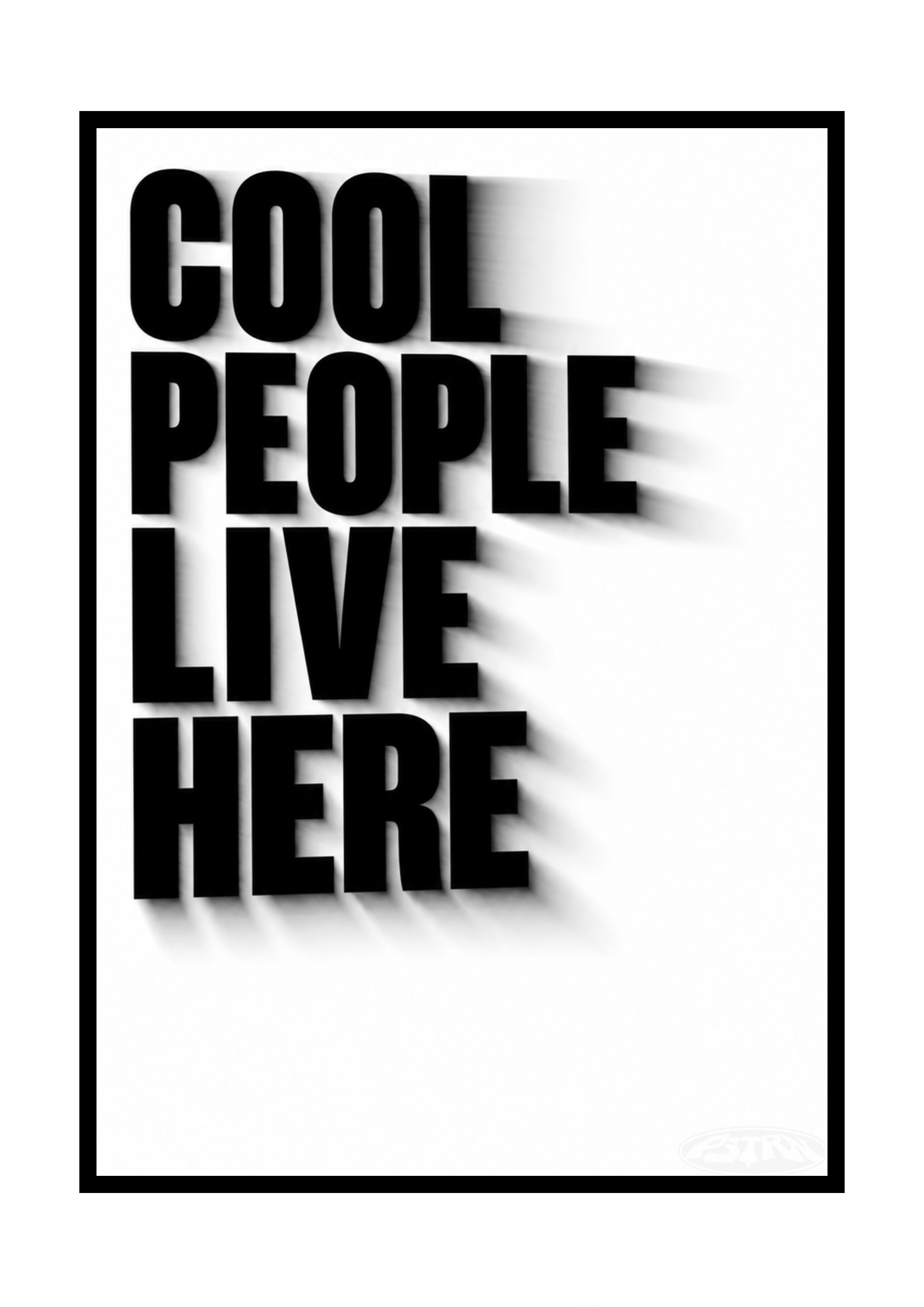 PLAKAT COOL PEOPLE LIVE HERE