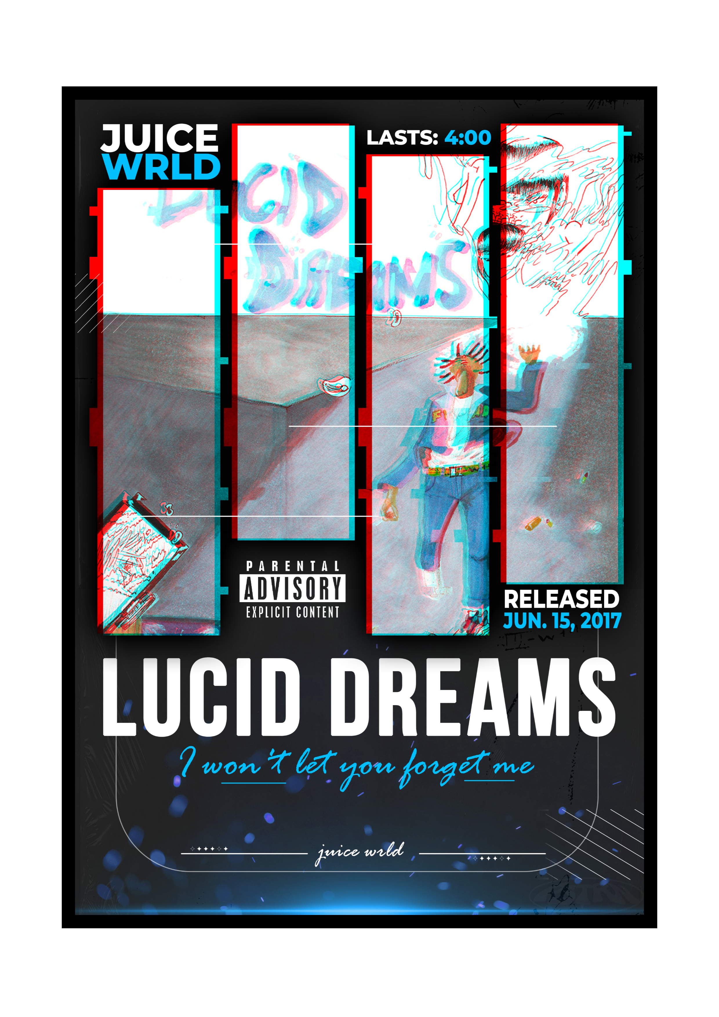 PLAKAT PIOSENKA "LUCID DREAMS" JUICE WRLD