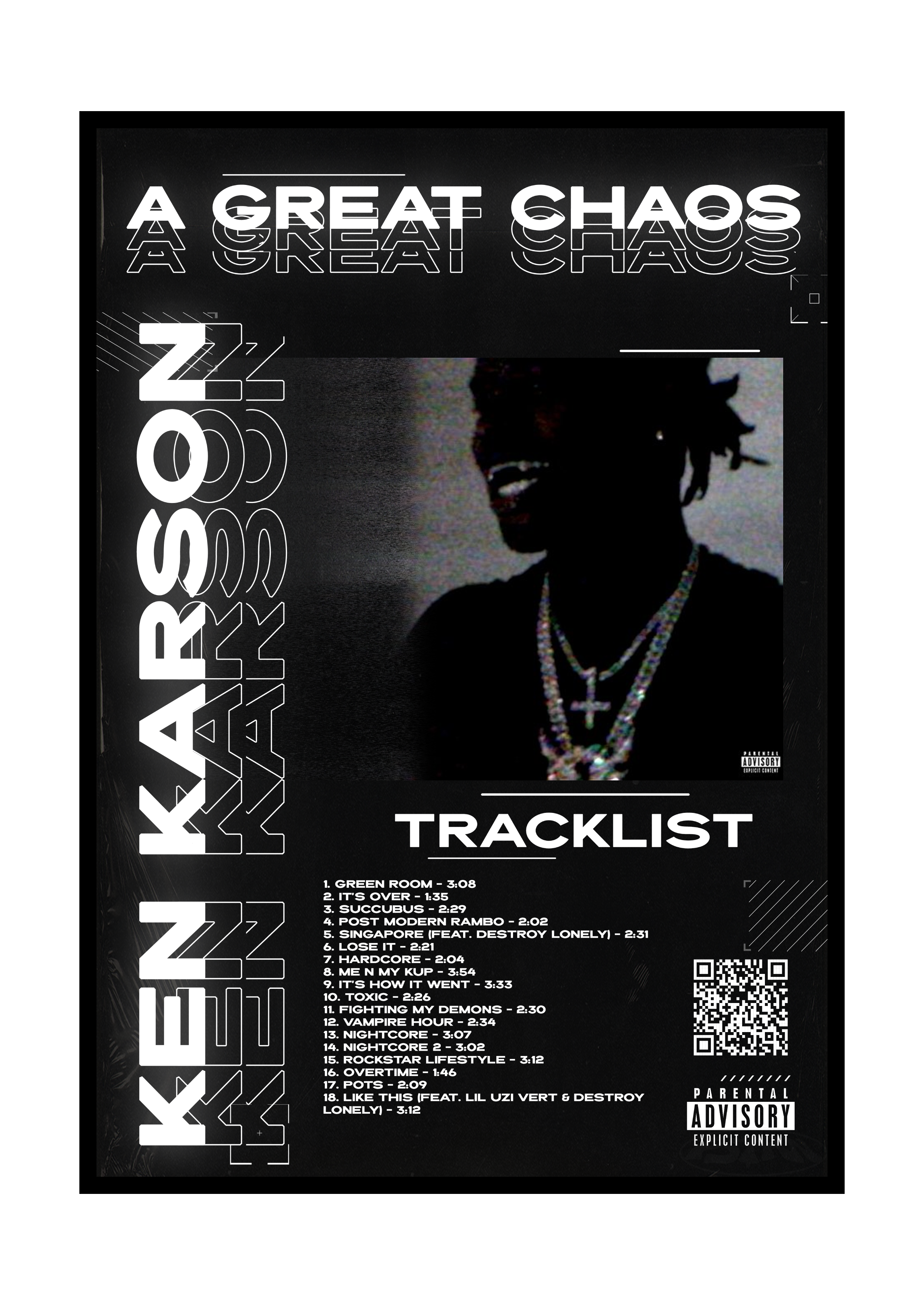 PLAKAT ALBUM "A GREAT CHAOS" KEN CARSON