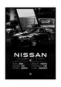 PLAKAT NISSAN SKYLINE GT-R R34