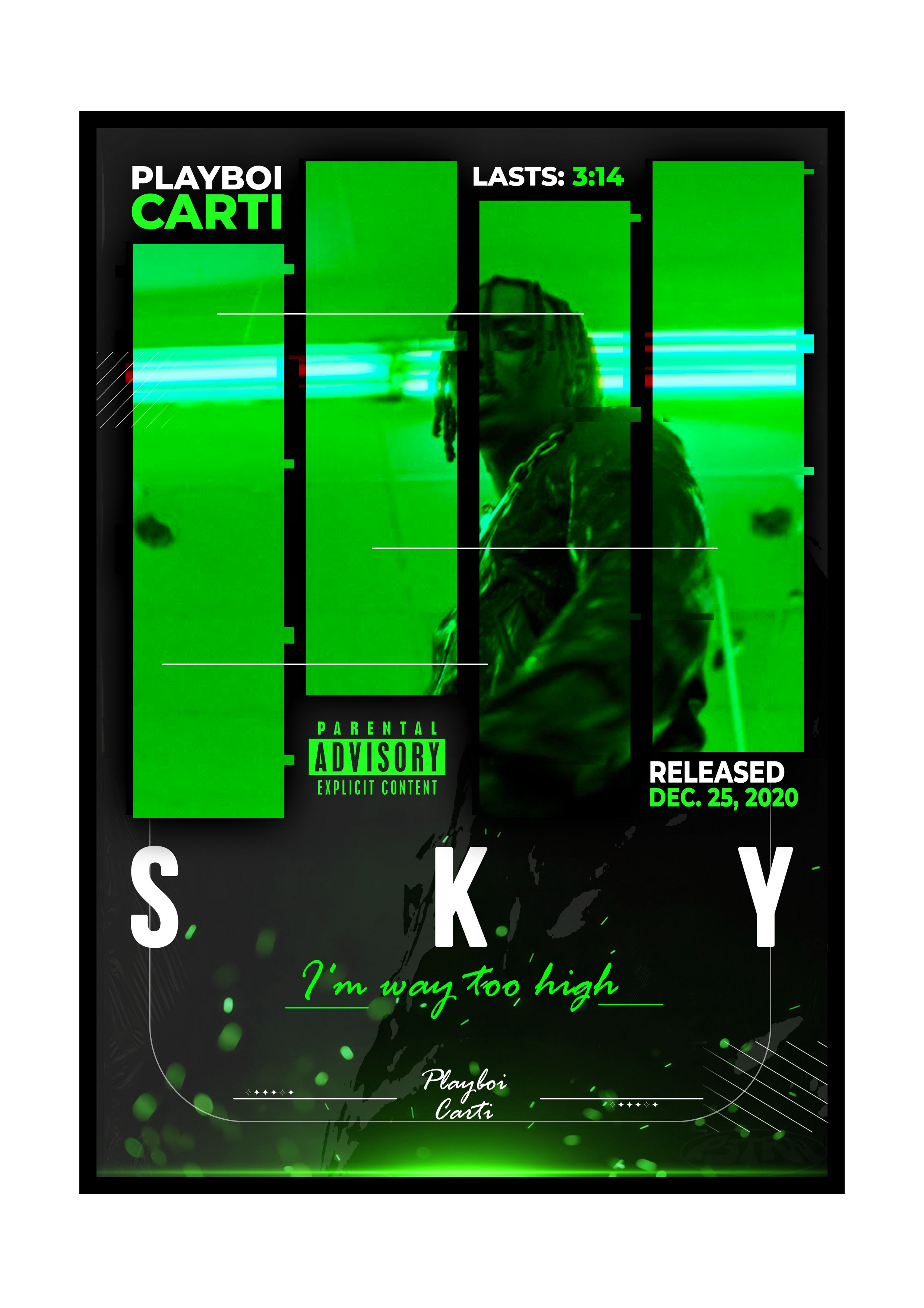 PLAKAT PIOSENKA "SKY" PLAYBOI CARTI