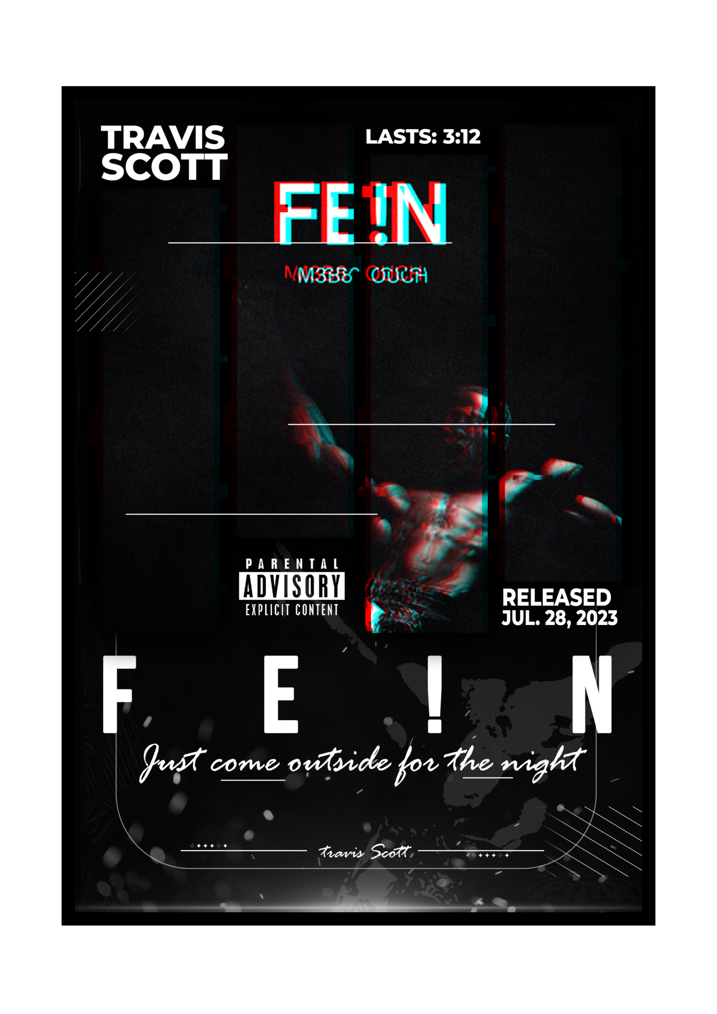 PLAKAT PIOSENKA "FE!N" TRAVIS SCOTT