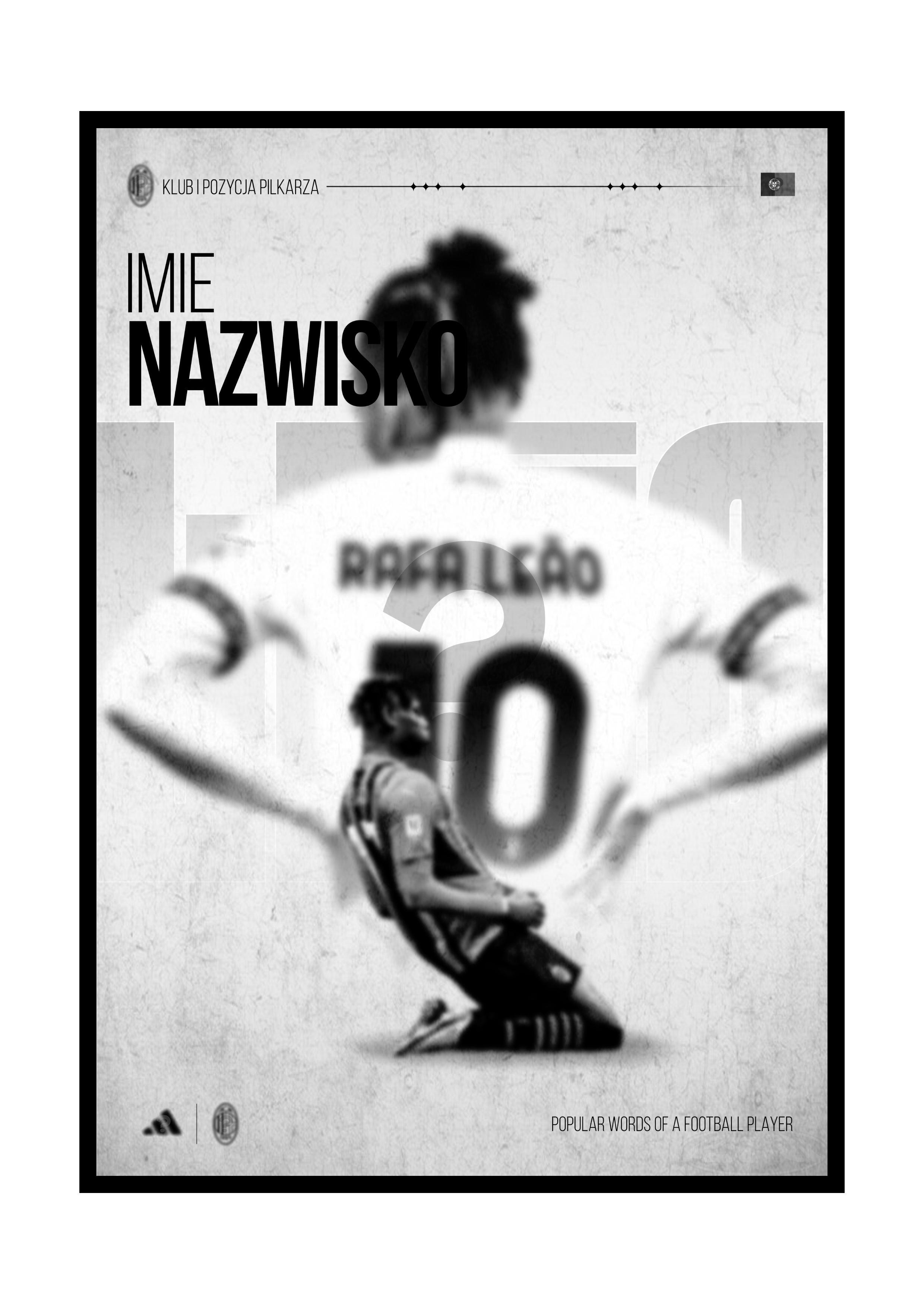 PERSONALIZOWANY PLAKAT WŁASNY PIŁKARZ