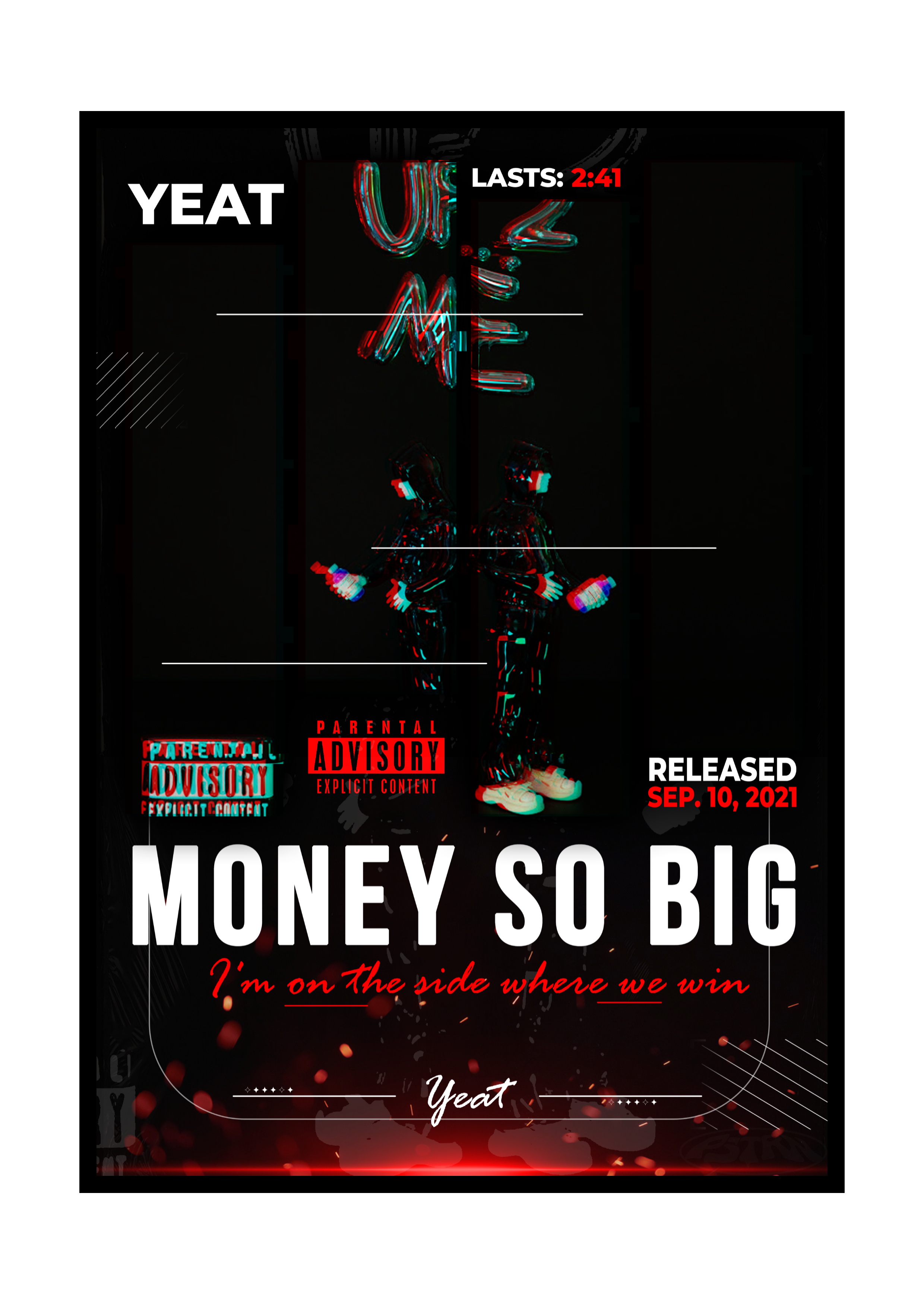 PLAKAT PIOSENKA "MONEY SO BIG" YEAT