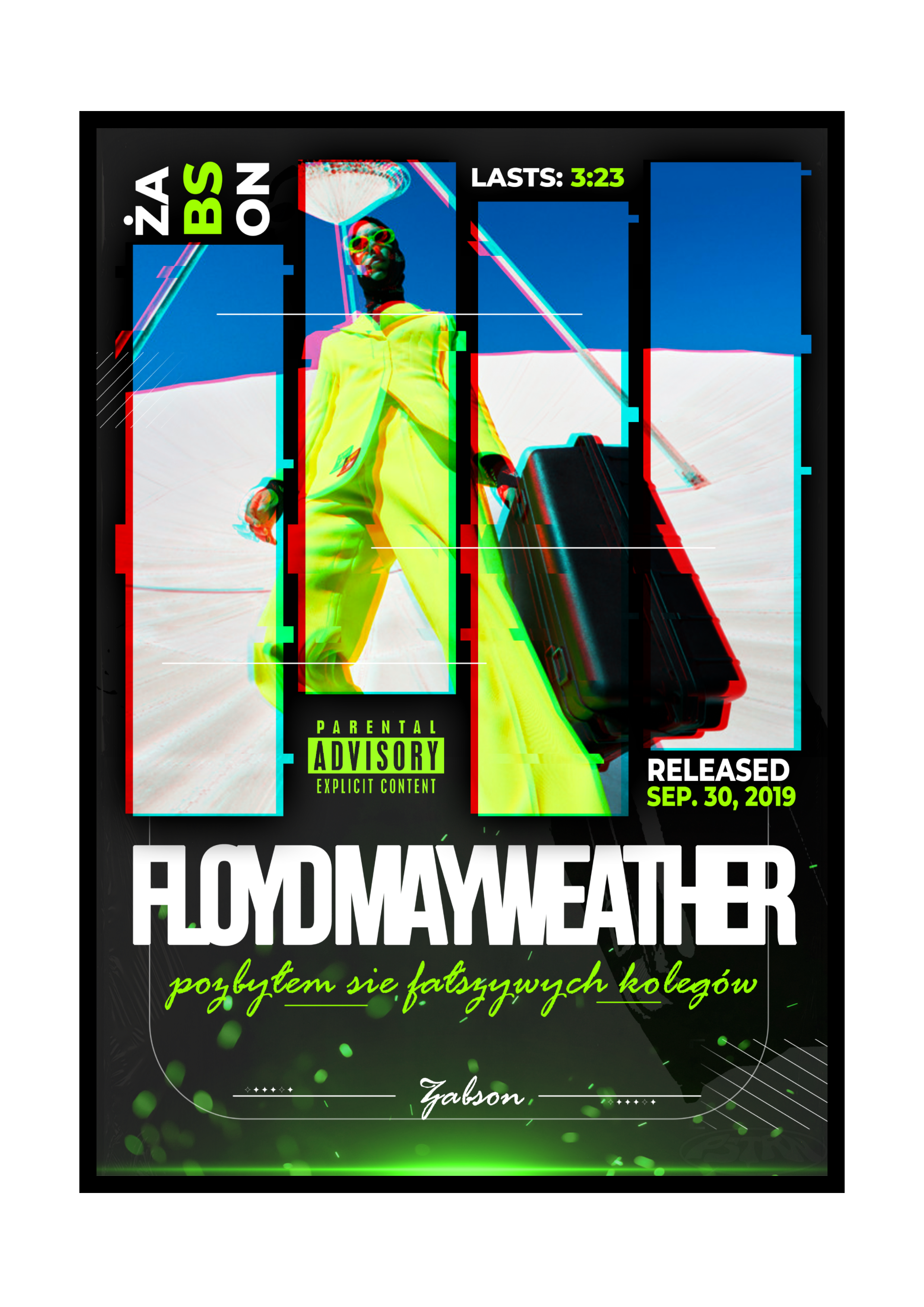 PLAKAT PIOSENKA "FLOYDMAYWEATHER" ŻABSON