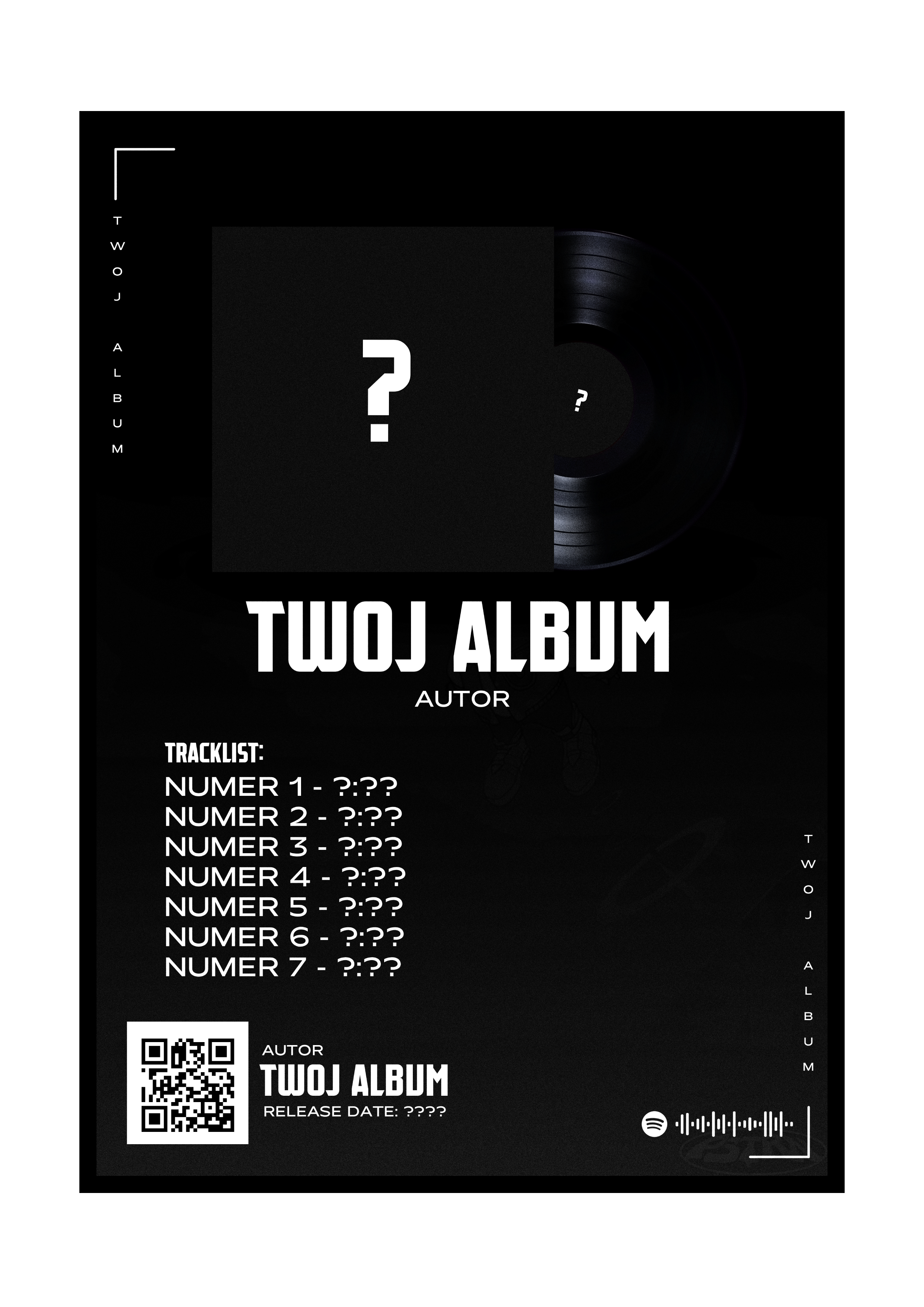 PERSONALIZOWANY PLAKAT WŁASNY ALBUM (STYL 1)