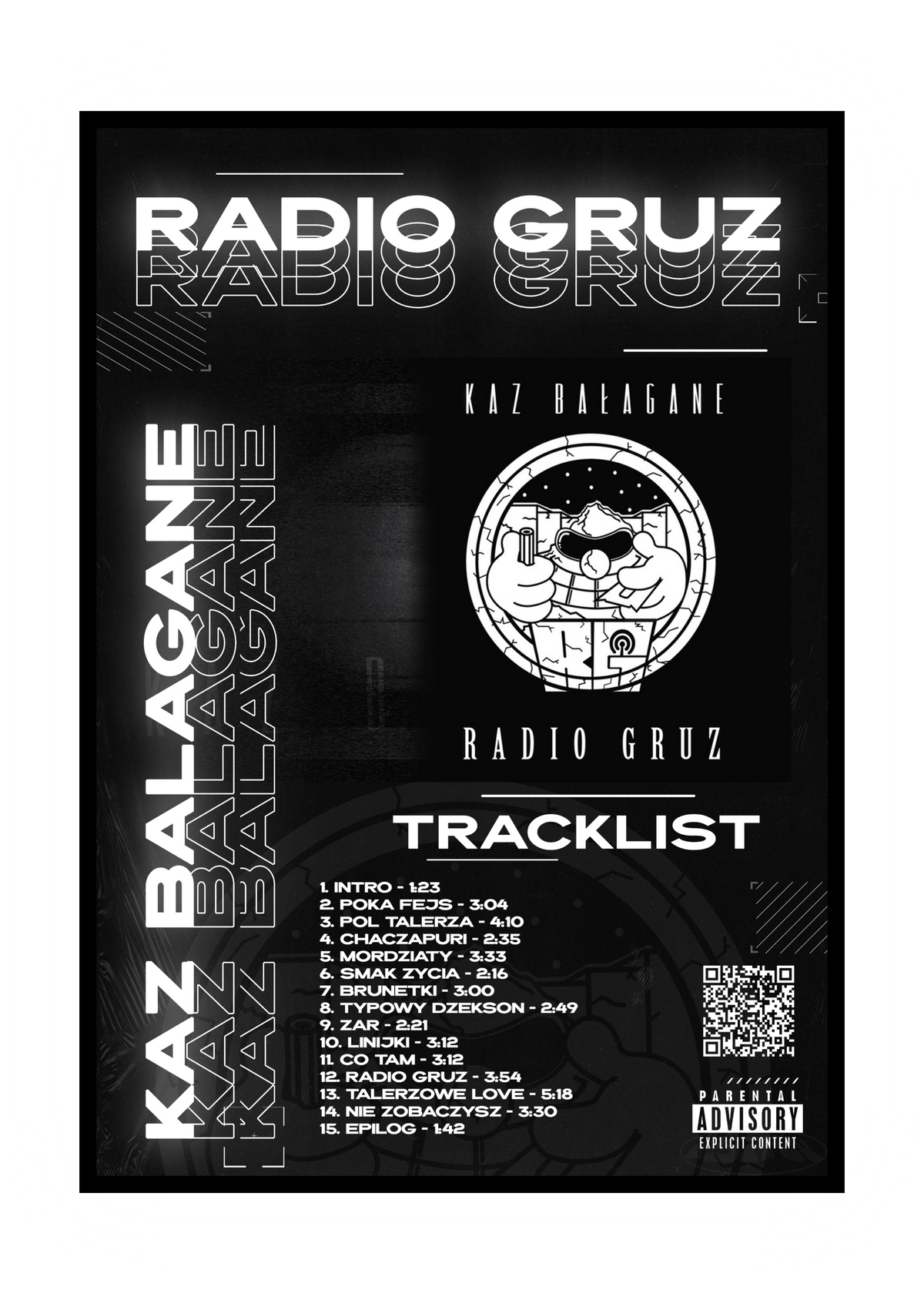 PLAKAT ALBUM "RADIO GRUZ" KAZ BALAGANE