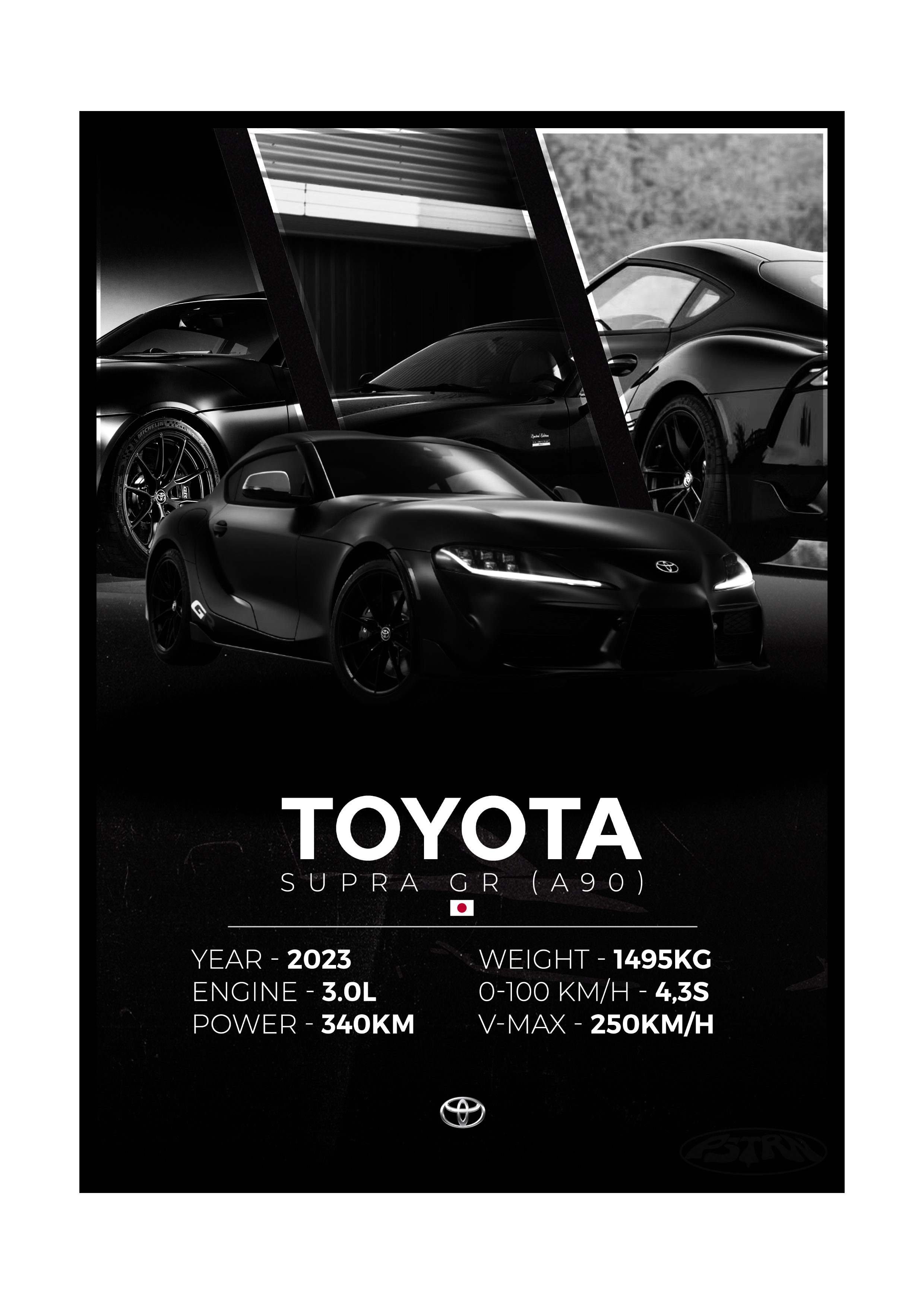 PLAKAT TOYOTA SUPRA GR A90