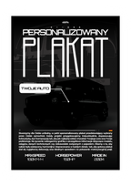 PERSONALIZOWANY PLAKAT WŁASNE AUTO