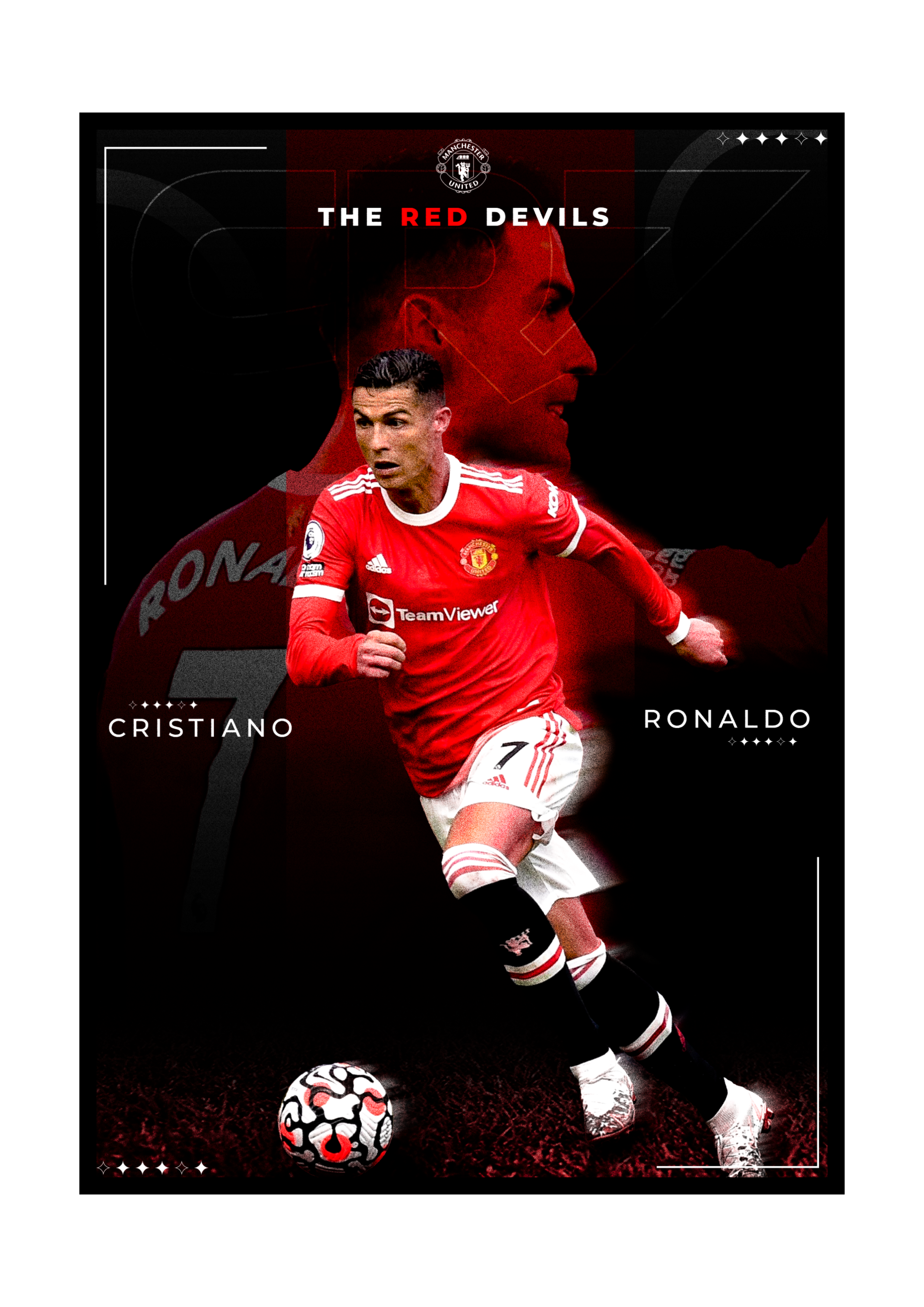 PLAKAT "THE RED DEVILS" CR7