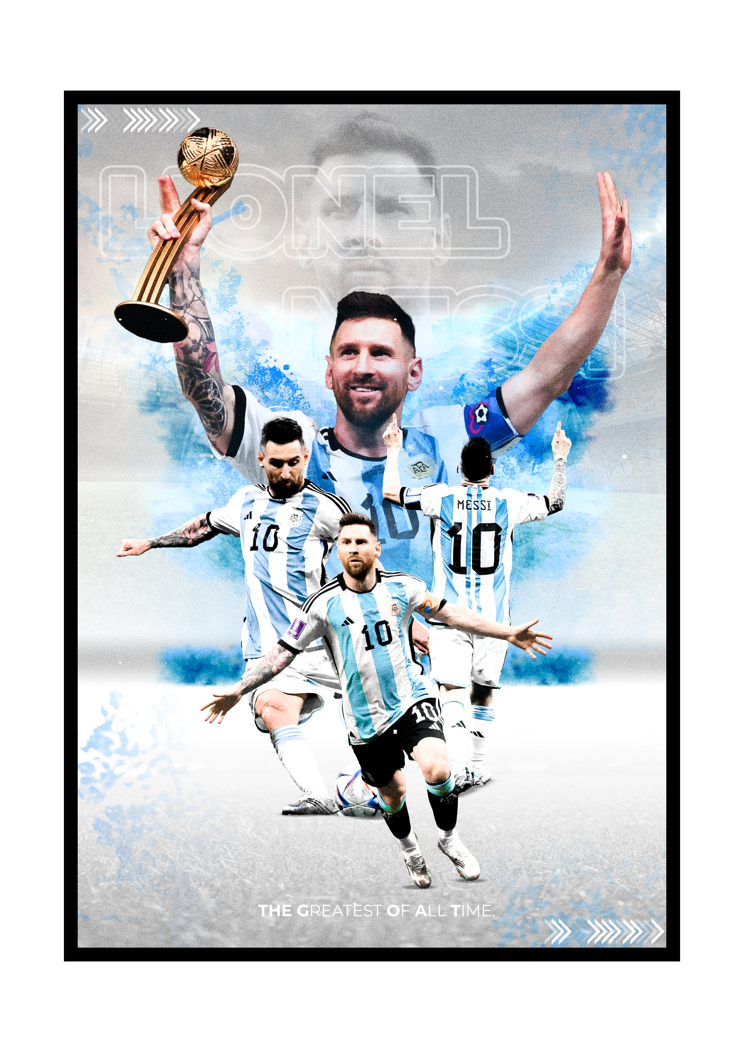 PLAKAT "THE GREATEST OF ALL TIME" LEO MESSI