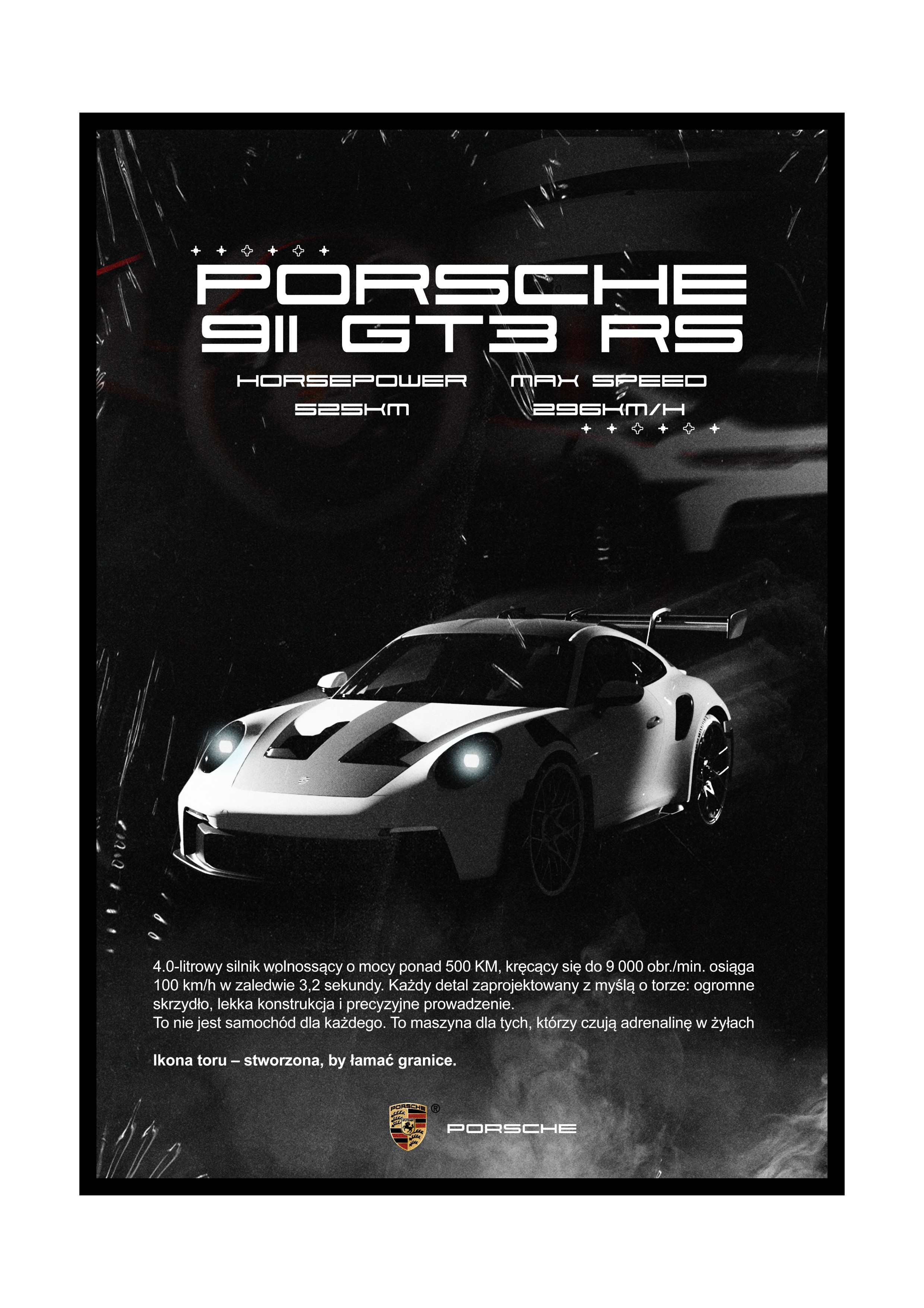 PLAKAT PORSCHE 911 GT3 RS